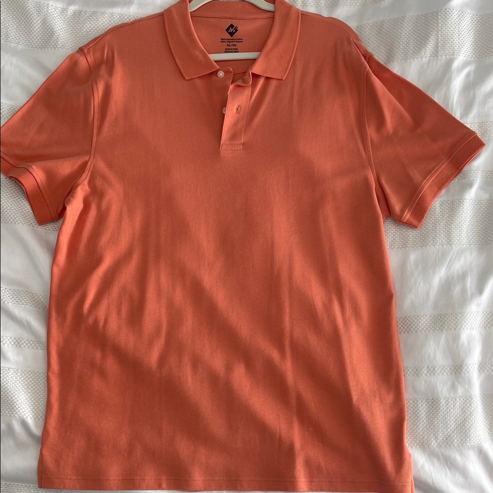 Member’s Mark Men's Orange Polo Shirt size XL